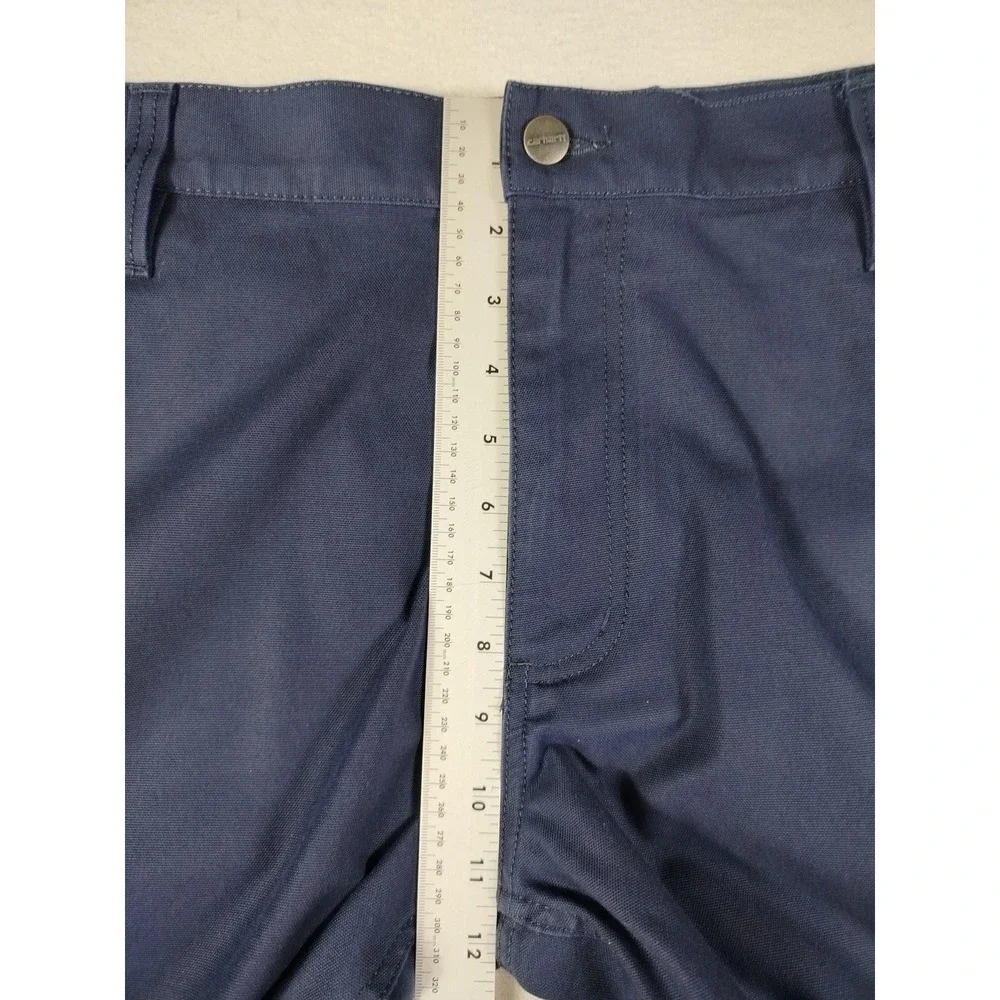 Carhartt Cargo‎ Shorts Mens 36 Blue Relaxed Fit Canvas Stretch Workwear Durable
